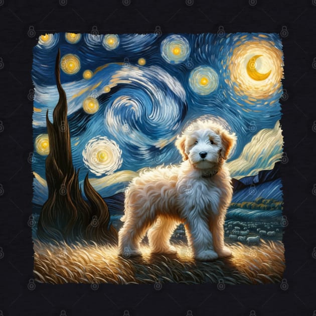 Starry Old English Sheepdog Portrait - Dog Portrait by starry_night